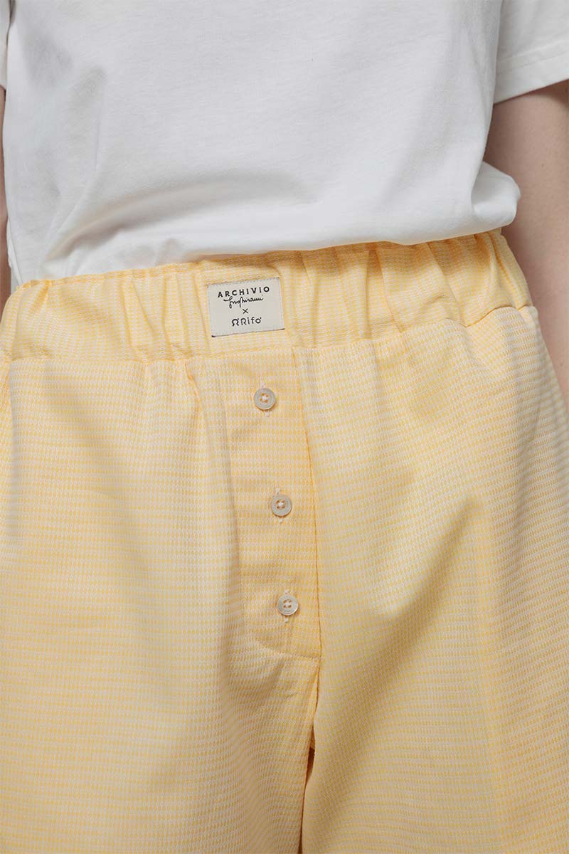 Pantaloncini Boxer Donna Cotone Inghirami Allegra Gialli - Rifò Lab Moda circolare made in Italy
