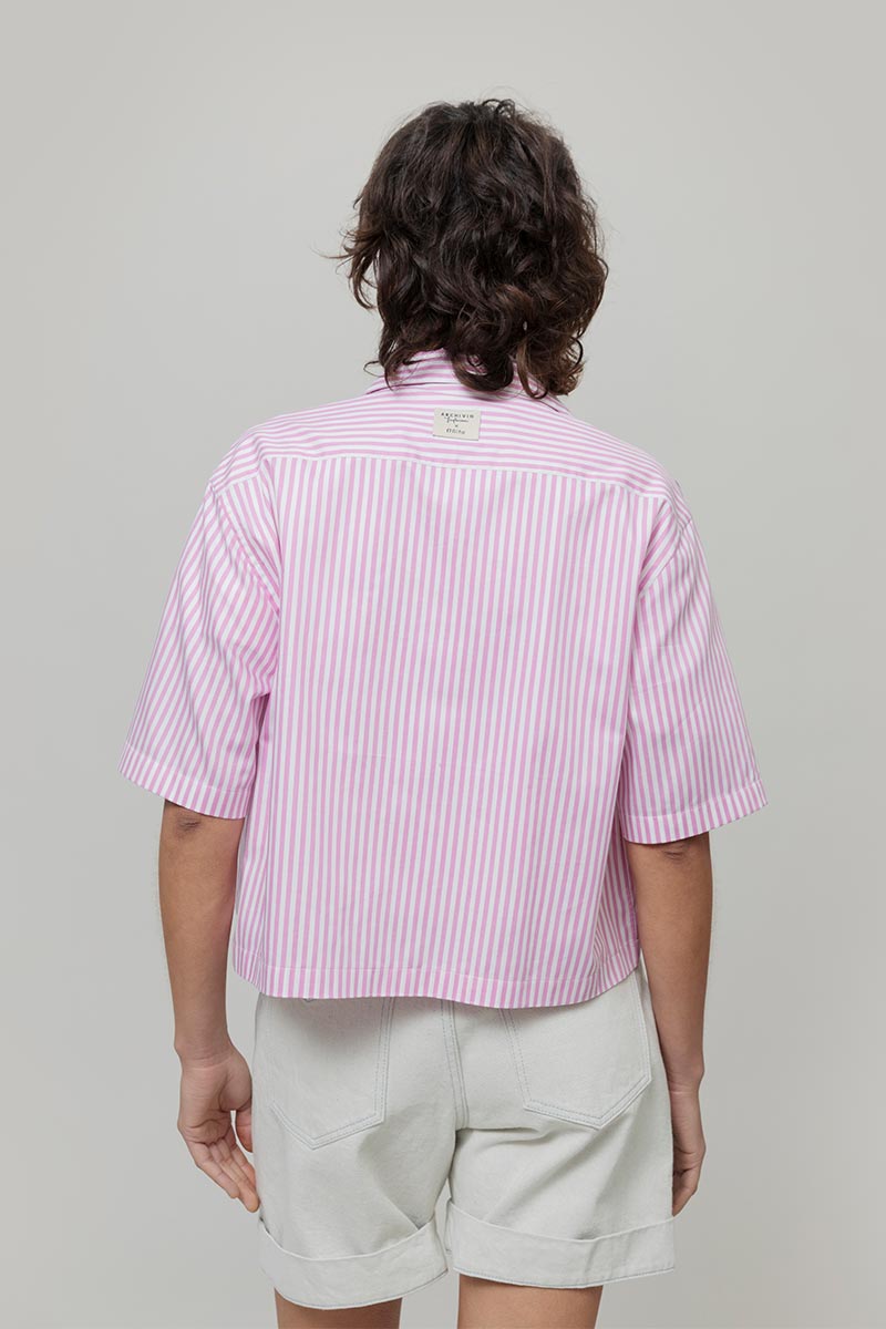 Camicia Bowling a Righe Donna Cotone Inghirami Marta - Rifò Lab Moda circolare made in Italy