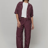 Camicia Donna Bordeaux Maniche Corte Sveva - Inghirami x Rifò