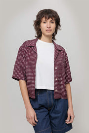 Camicia Donna Bordeaux Maniche Corte Sveva - Inghirami x Rifò