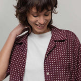 Camicia Donna Bordeaux Maniche Corte Sveva - Inghirami x Rifò
