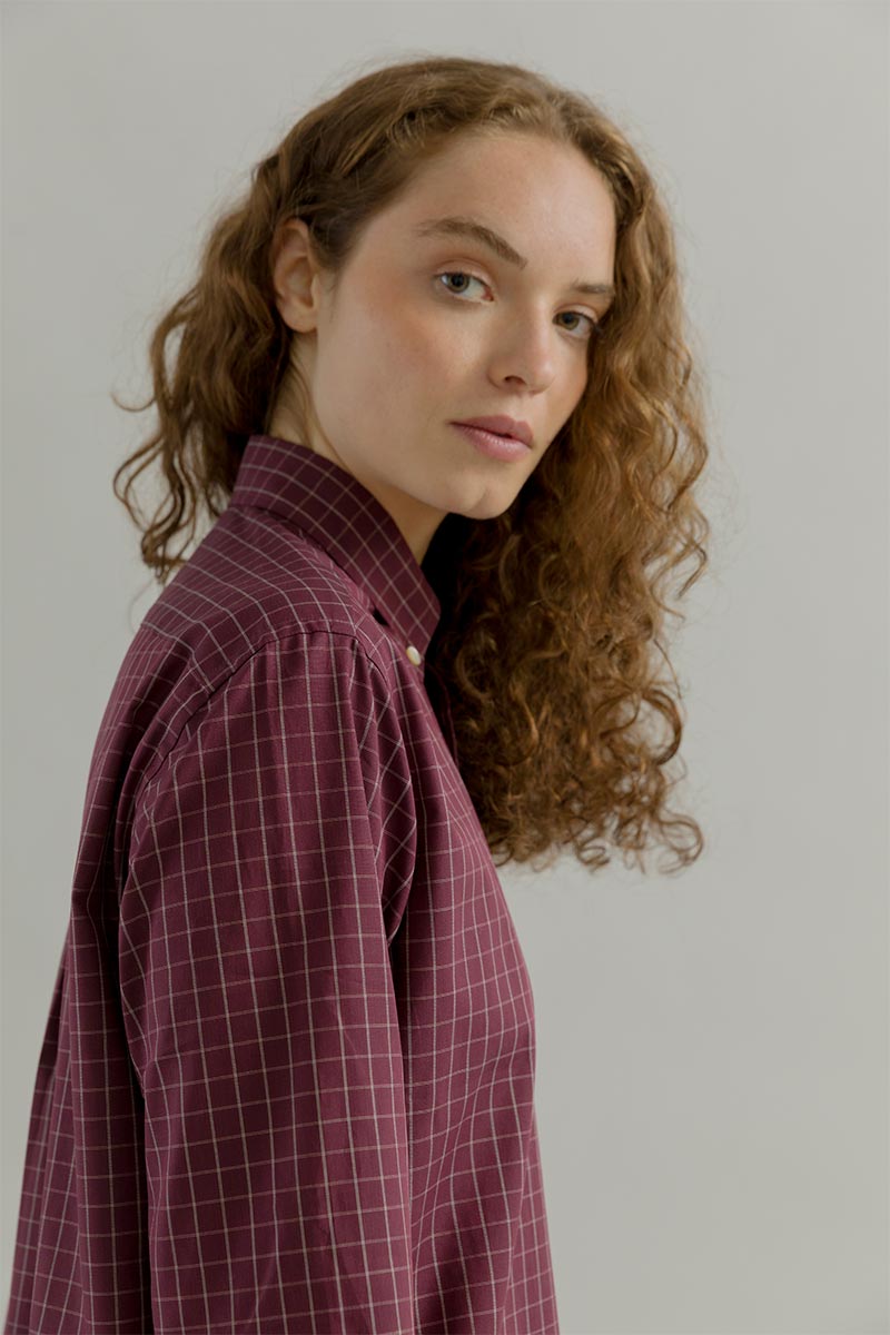 Camicia a Quadri Donna Cotone Inghirami Stefania - Rifò Lab Moda circolare made in Italy 