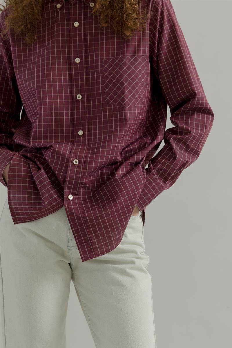 Camicia a Quadri Donna Cotone Inghirami Stefania - Rifò Lab Moda circolare made in Italy 