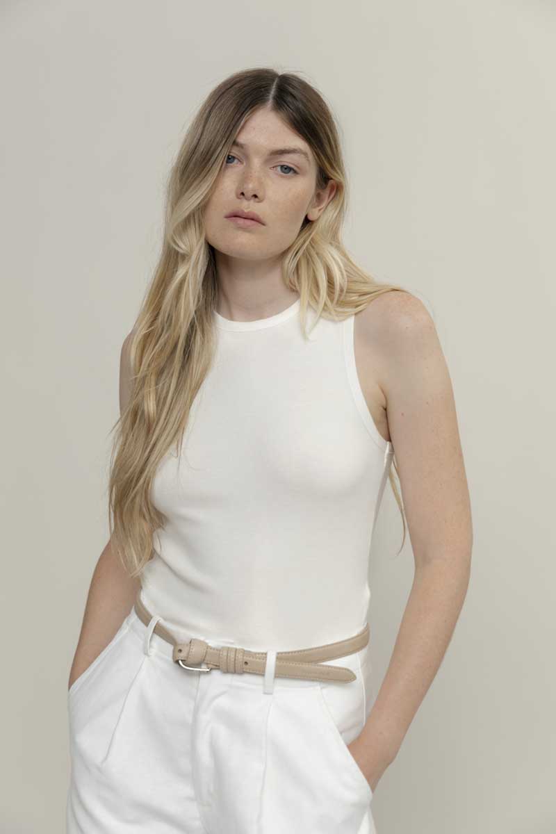 Tank Top Canotta Donna Cotone Irene Bianco - Rifò