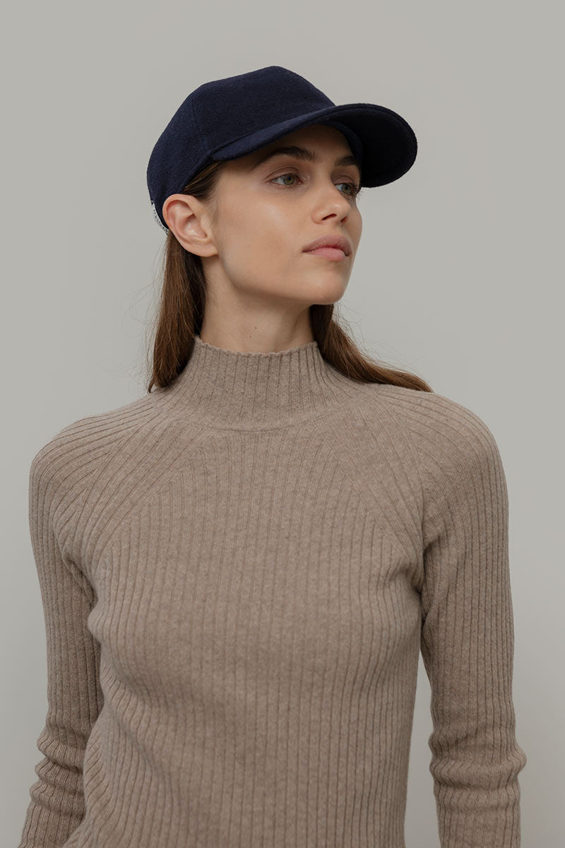 Blu Marina | Cappello baseball lana rigenerata