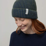 Beanie Cappello Uomo e Donna Cashmere Verde Blu Marrone Teo - Rifò Lab Moda circolare made in Italy