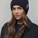 Beanie Cappello Uomo e Donna Cashmere Blu Teo - Rifò Lab Moda circolare made in Italy