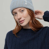 Beanie Cappello Uomo e Donna Cashmere Verde Azzurro Teo - Rifò Lab Moda circolare made in Italy