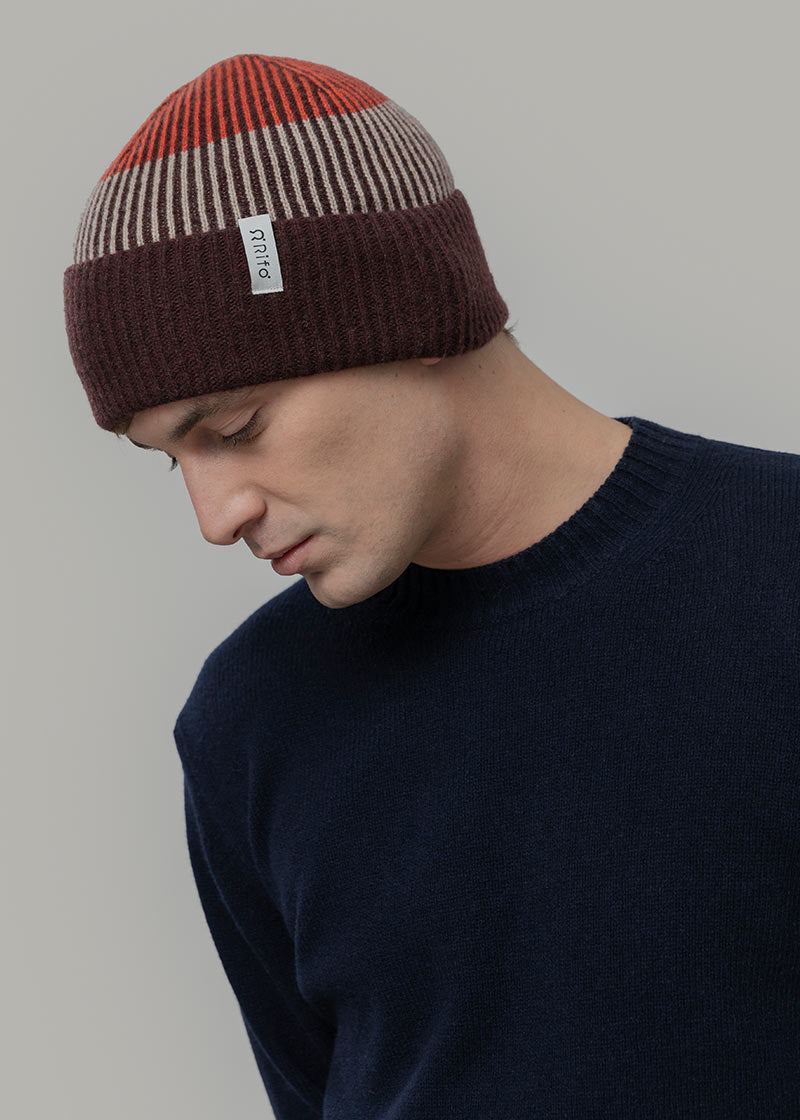 Beanie Cappello Cashmere Uomo Donna Unisex Vanda - Rifò Lab Moda circolare made in Italy