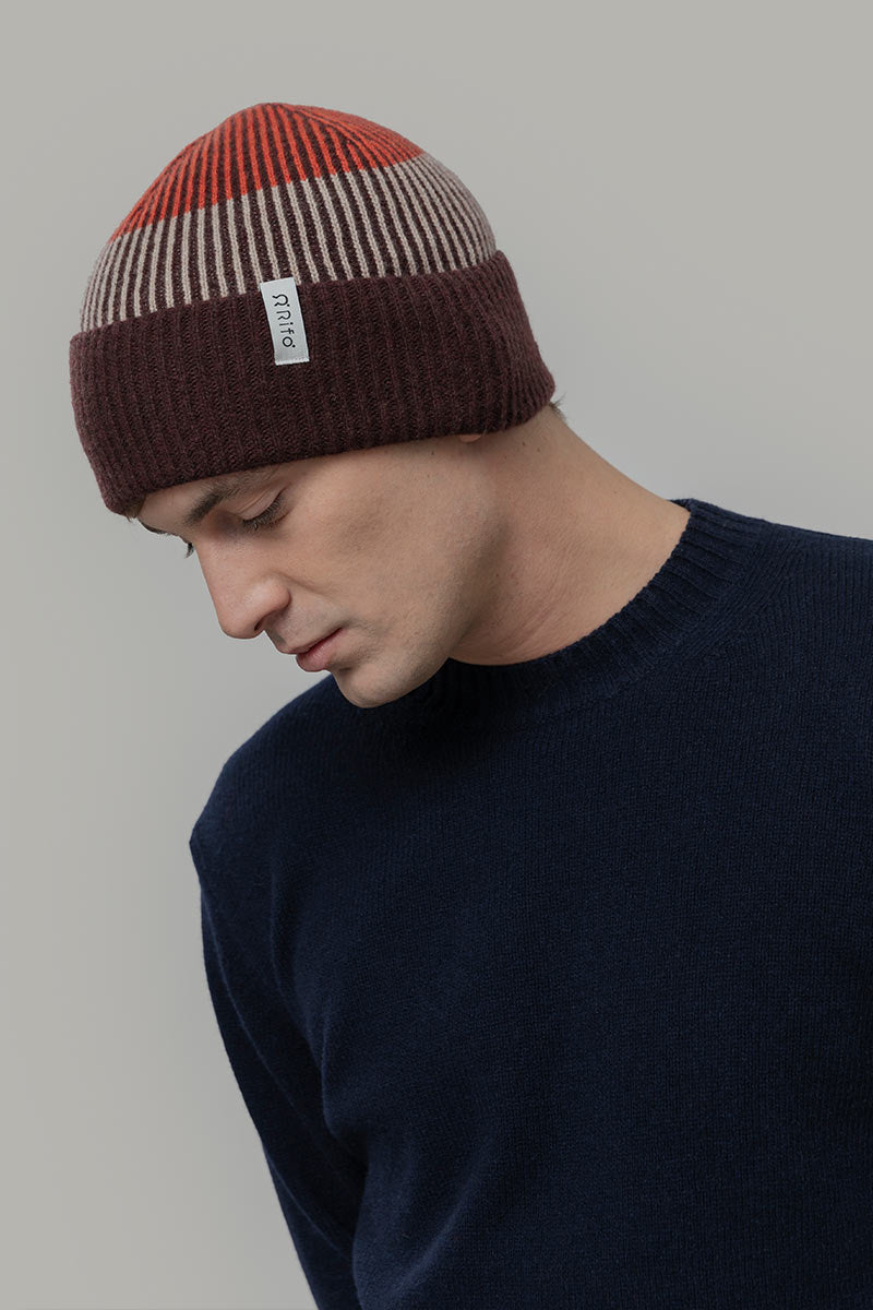 Beanie Cappello Cashmere Uomo Donna Unisex Vanda - Rifò Lab Moda circolare made in Italy
