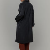 Cappotto Lungo Donna Lana Rigenerata Helga Grigio Scuro - Rifò Lab Moda circolare made in Italy 