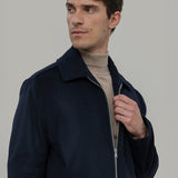 Cappotto Lungo Uomo Blu Lana Rigenerata Erik - Rifò Lab Moda circolare made in Italy 