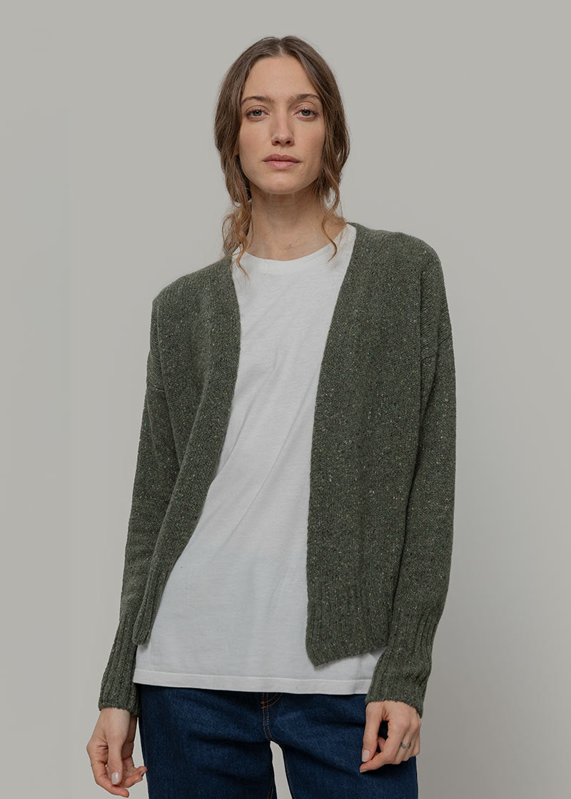 Maglia Donna Cashmere Rigenerato Eloisa Verde - Rifò Lab Moda circolare made in Italy