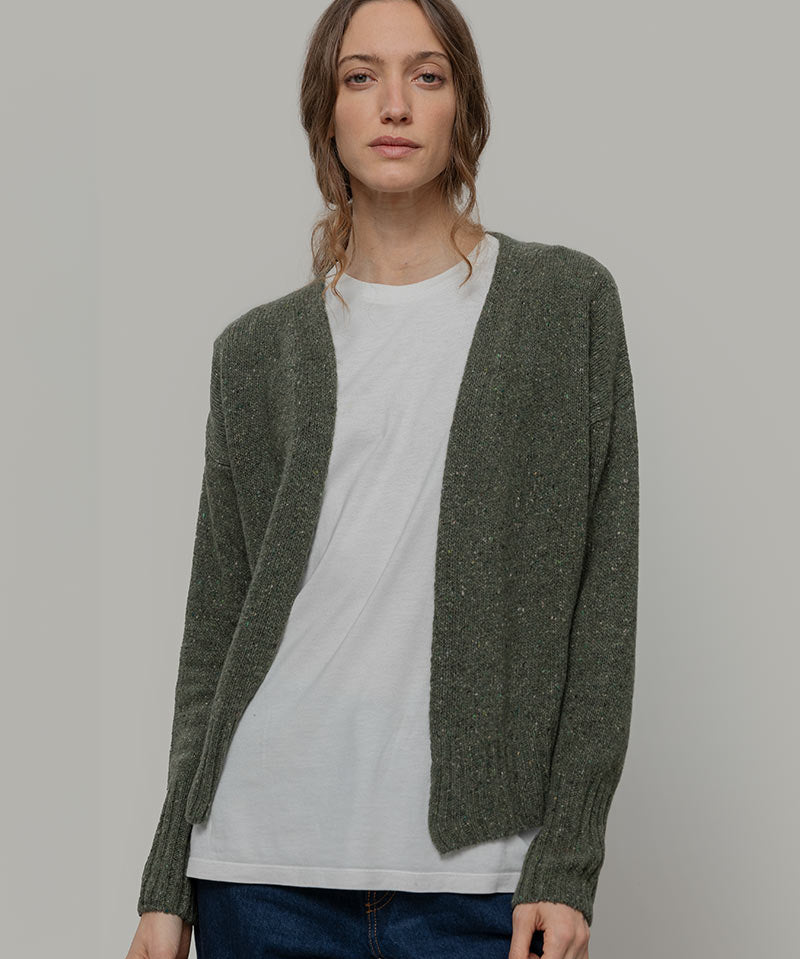 Maglia Donna Cashmere Rigenerato Eloisa Verde - Rifò Lab Moda circolare made in Italy