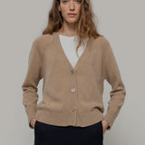 Cardigan con bottoni Donna Cashmere Rigenerato Tosca- Rifò Lab Moda circolare made in Italy 
