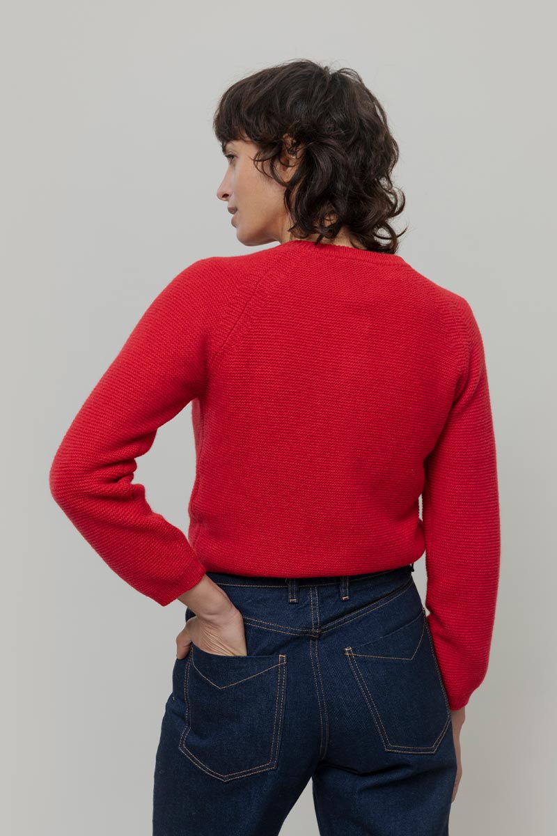 Cardigan Corto Elegante Donna Cashmere Mafalda - Rifò Lab Moda circolare made in Italy
Rosso Papavero