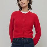 Cardigan Corto Elegante Donna Cashmere Mafalda - Rifò Lab Moda circolare made in Italy
Rosso Papavero