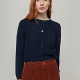 Cardigan Corto Elegante Donna Cashmere Mafalda - Rifò Lab Moda circolare made in Italy
Blu Mora