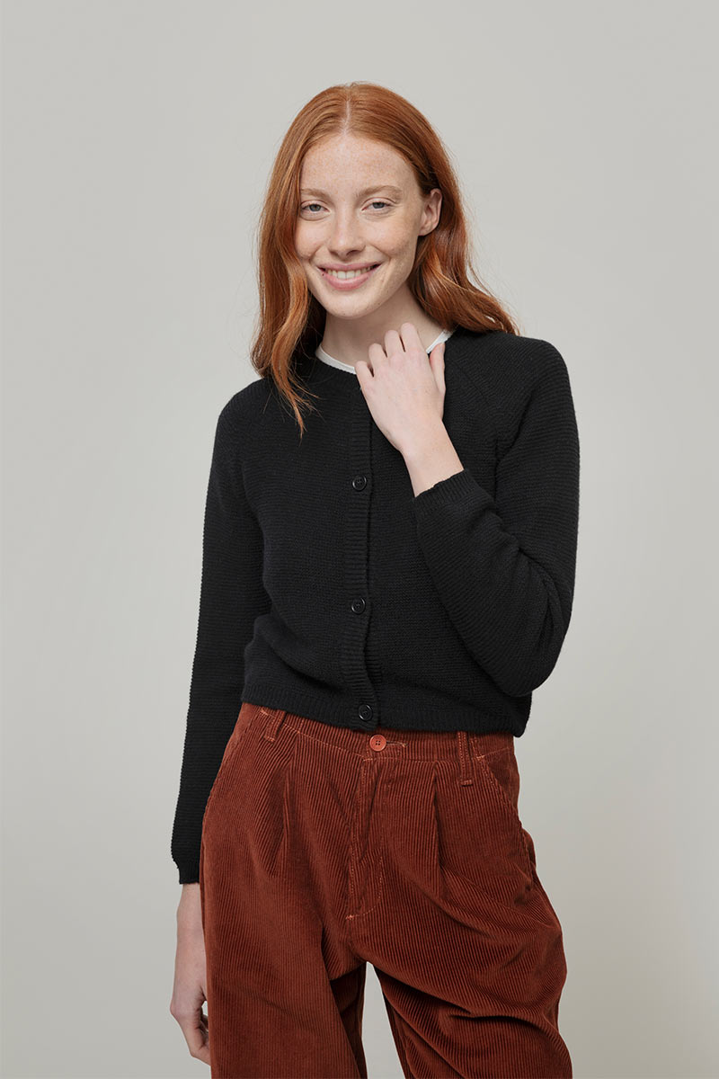 Cardigan Donna Cashmere Mafalda - Rifò Lab Moda circolare made in Italy
Nero Ardesia
