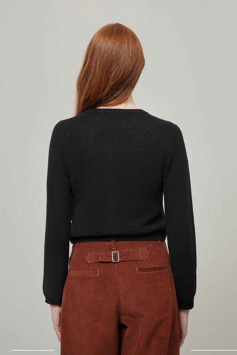 Cardigan Donna Cashmere Mafalda - Rifò Lab Moda circolare made in Italy
Nero Ardesia