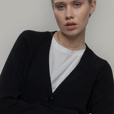 Cardigan con bottoni Donna Cashmere Rigenerato Tosca- Rifò Lab Moda circolare made in Italy 

