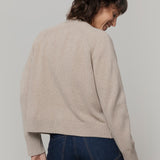 Cardigan Cashmere Donna Corto con Bottoni Tosca  - Rifò Lab Moda circolare made in Italy
Beige Sabbia