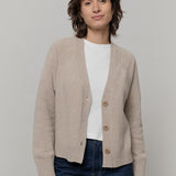 Cardigan Cashmere Donna Corto con Bottoni Tosca  - Rifò Lab Moda circolare made in Italy
Beige Sabbia