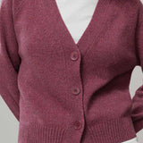 Cardigan Cashmere Donna Corto con Bottoni Tosca  - Rifò Lab Moda circolare made in Italy
Rosso Marsala