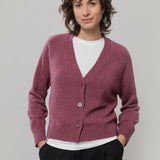 Cardigan Cashmere Donna Corto con Bottoni Tosca  - Rifò Lab Moda circolare made in Italy
Rosso Marsala