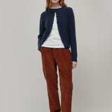 Cardigan Donna Lana Alpaca Riciclata Blu Vittoria - Rifò Lab Moda circolare made in Italy