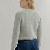Cardigan Donna Lana Alpaca Riciclata Grigio Vittoria - Rifò Lab Moda circolare made in Italy
