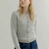 Cardigan Donna Lana Alpaca Riciclata Grigio Vittoria - Rifò Lab Moda circolare made in Italy