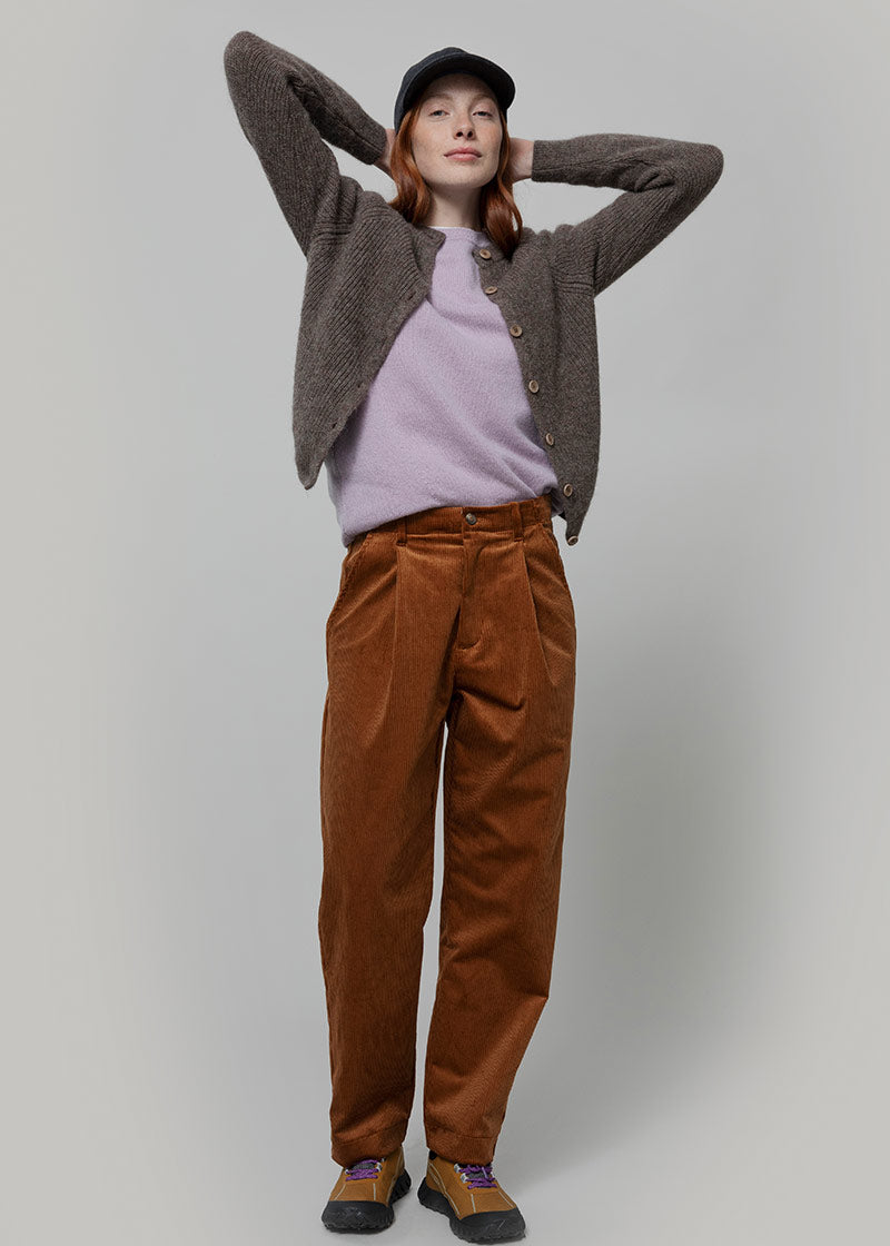 Cardigan Donna Lana Alpaca Riciclata Marrone Vittoria - Rifò Lab Moda circolare made in Italy