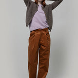 Cardigan Donna Lana Alpaca Riciclata Marrone Vittoria - Rifò Lab Moda circolare made in Italy