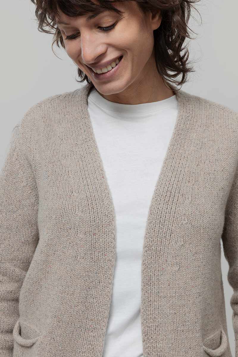 Cardigan Donna Cashmere Donegal Denise - Rifò Lab Moda circolare made in Italy