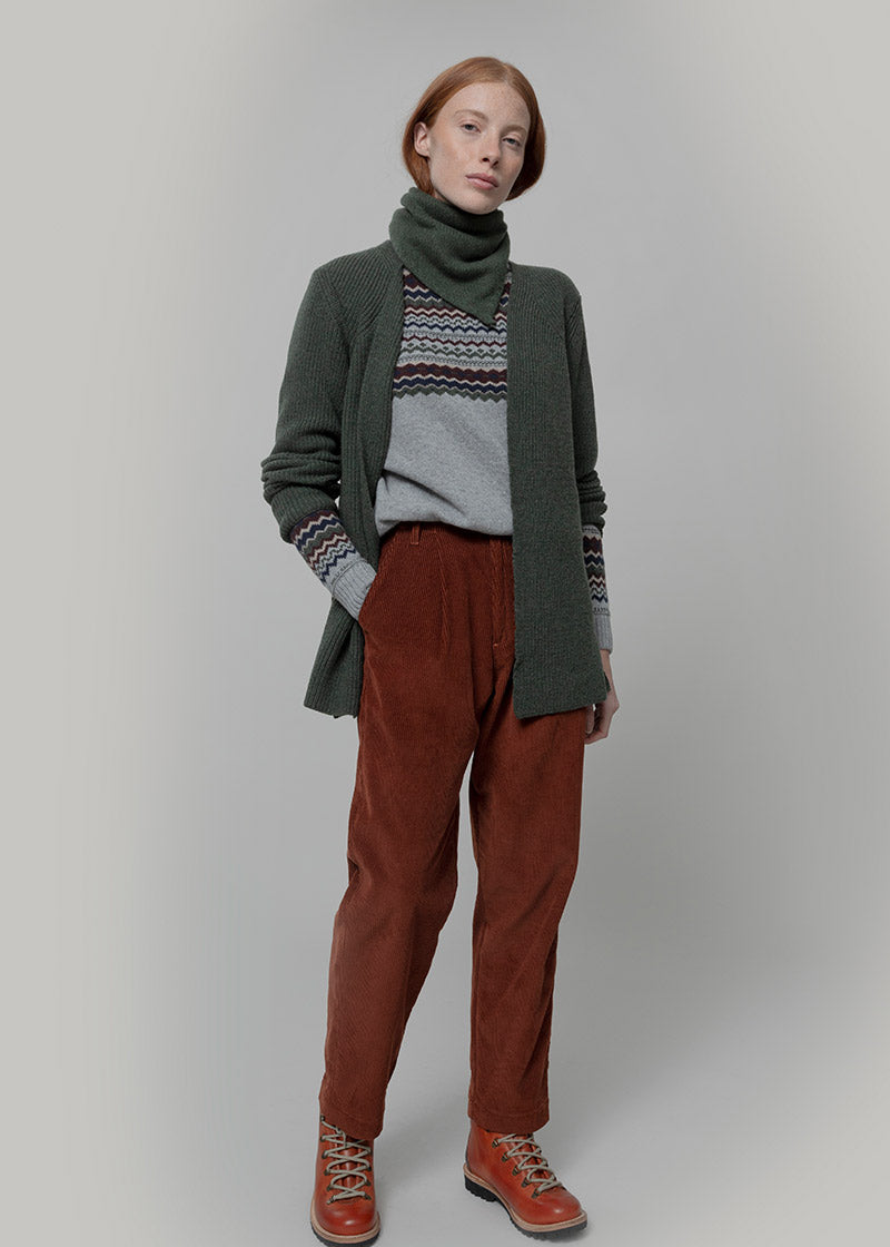Cardigan Lungo Donna Lana Rigenerata Gioia - Rifò Lab Moda circolare made in Italy