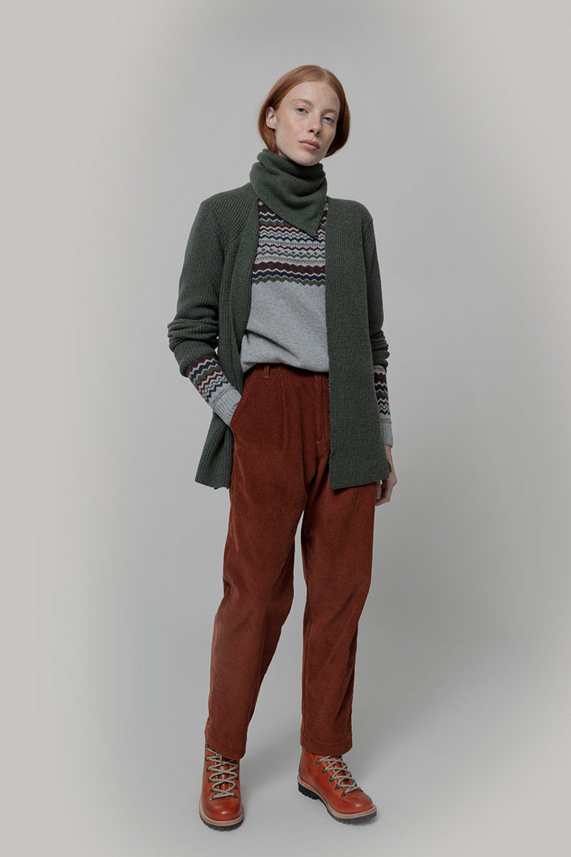 Cardigan Lungo Donna Lana Rigenerata Gioia - Rifò Lab Moda circolare made in Italy