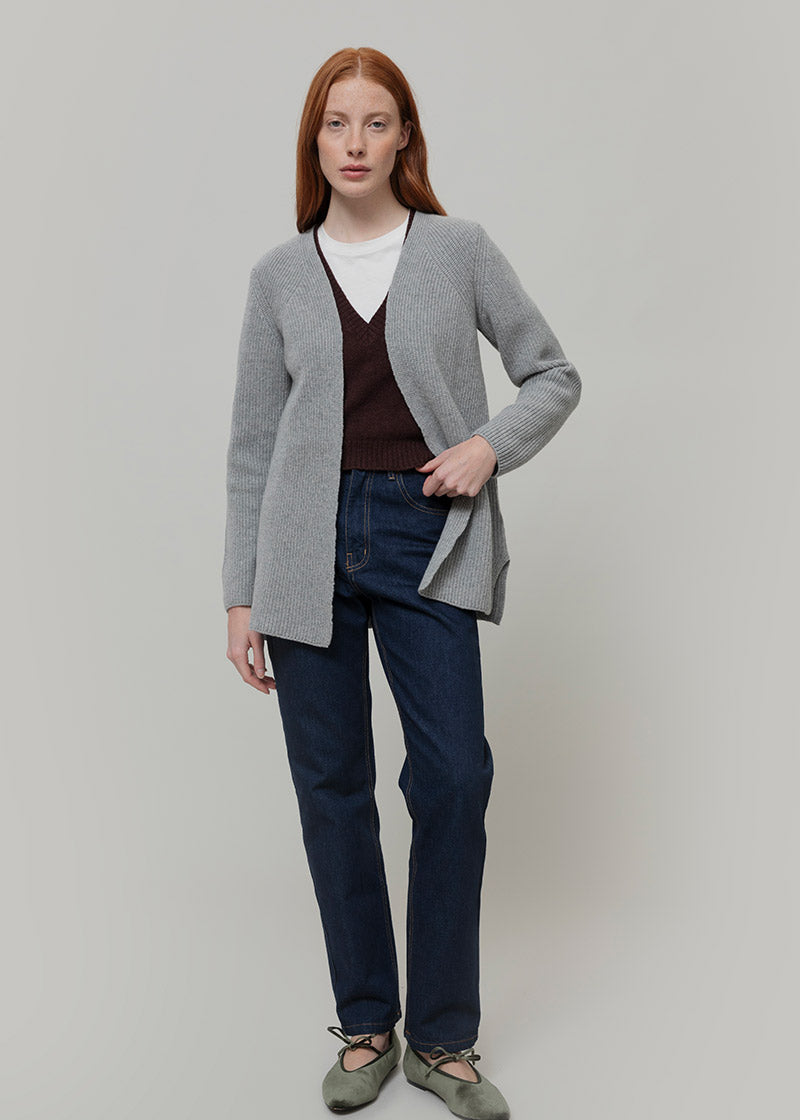Cardigan Lungo Donna Lana Rigenerata Gioia - Rifò Lab Moda circolare made in Italy