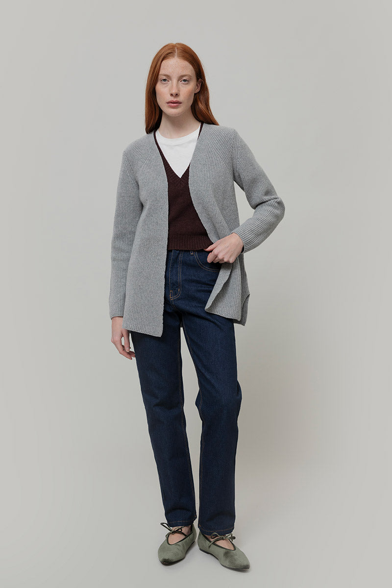 Cardigan Lungo Donna Lana Rigenerata Gioia - Rifò Lab Moda circolare made in Italy