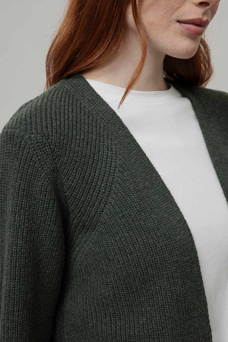 Cardigan Lungo Donna Lana Rigenerata Gioia - Rifò Lab Moda circolare made in Italy