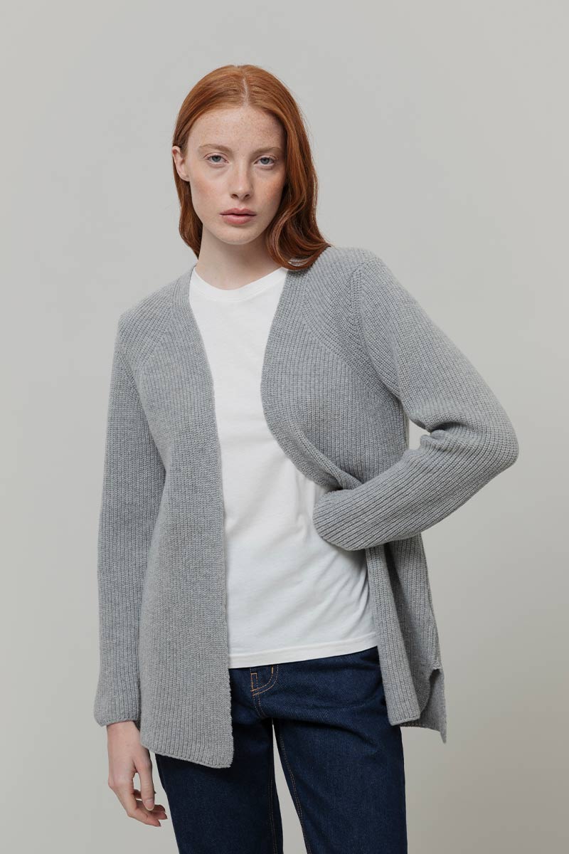 Cardigan Lungo Donna Lana Rigenerata Gioia - Rifò Lab Moda circolare made in Italy