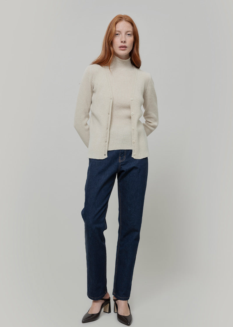 Cardigan con Bottoni Donna Lana Extrafine Sonia  - Rifò Lab Moda circolare made in Italy