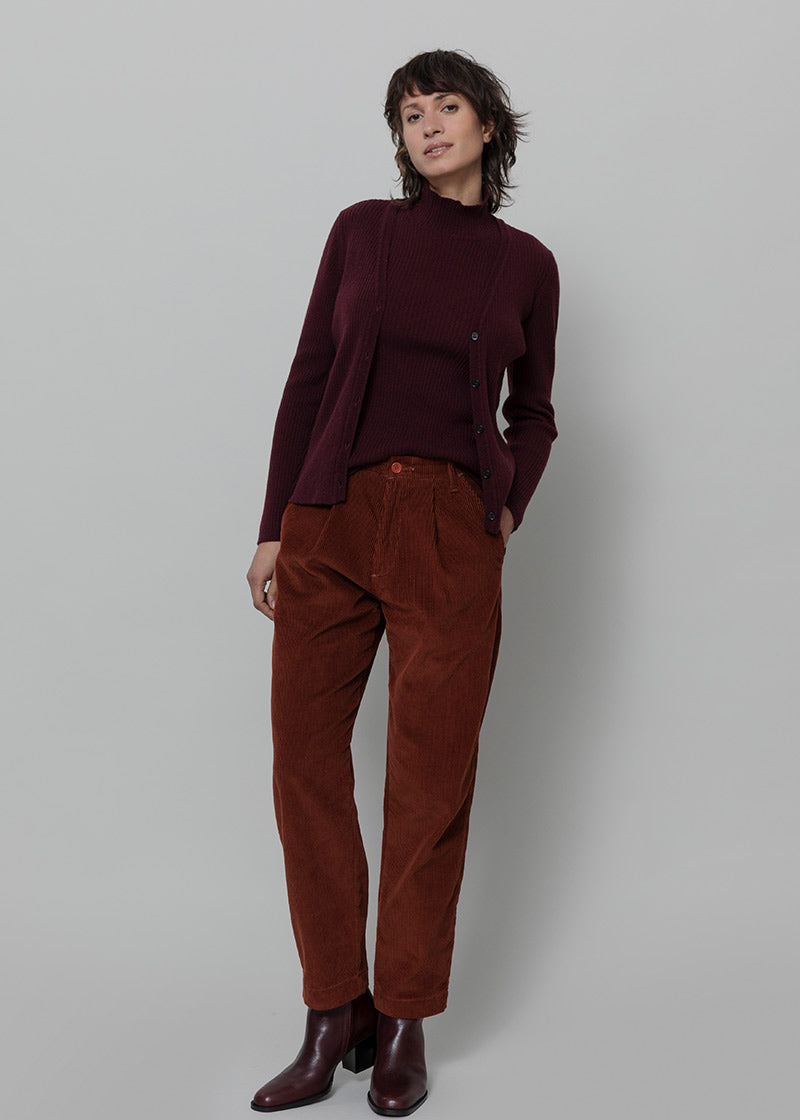 Cardigan con Bottoni Donna Lana Extrafine Sonia  - Rifò Lab Moda circolare made in Italy