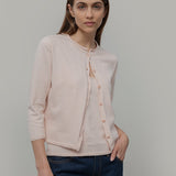 Cardigan Donna Manica Media Cotone Rigenerato Leda