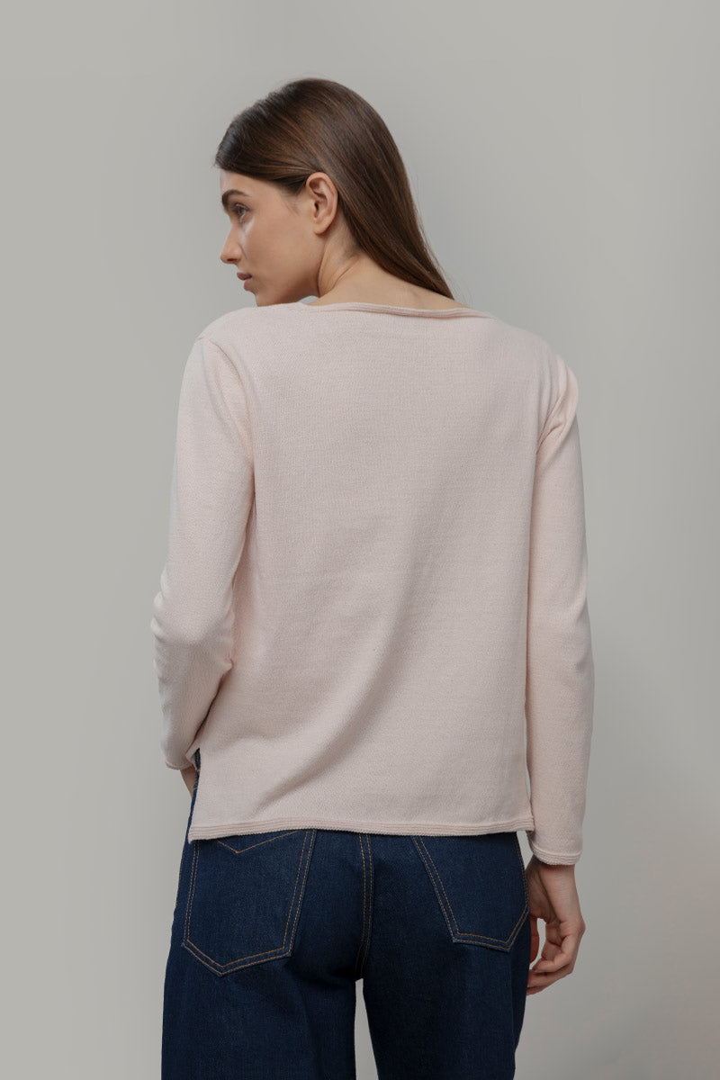 Maglia Scollo a V Donna Cotone Rigenerato Aura