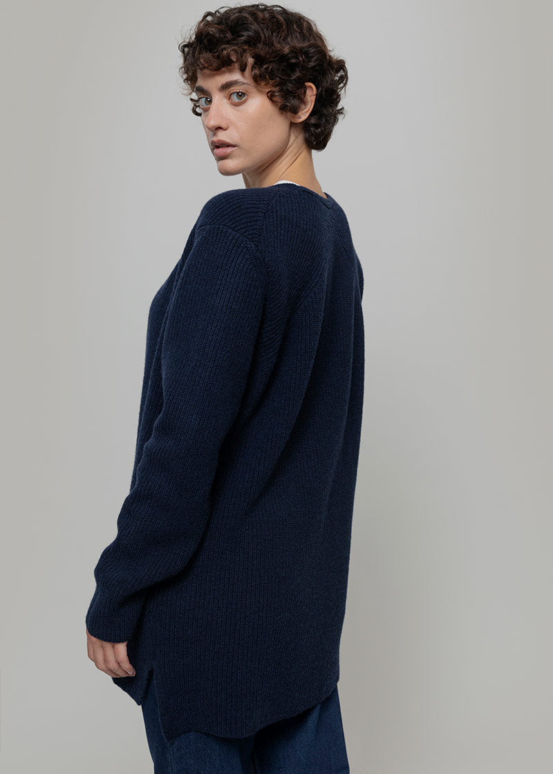 Cardigan Lungo Donna Lana Rigenerata Gioia - Rifò Lab Moda circolare made in Italy