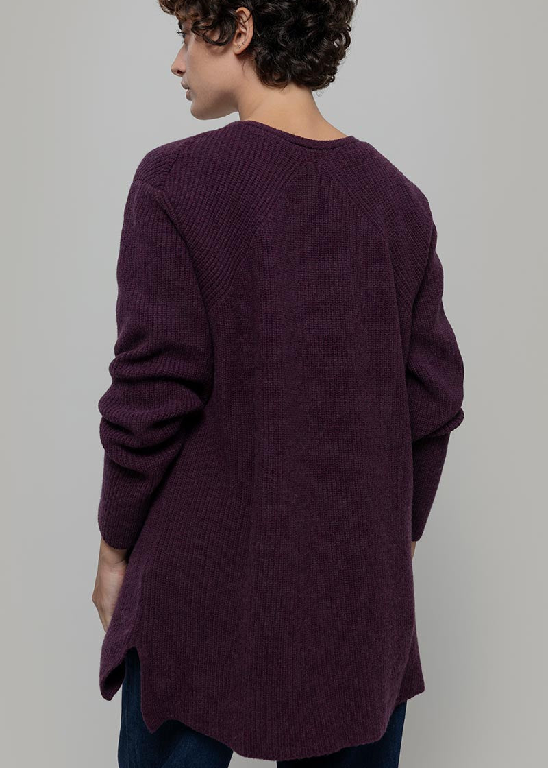 Cardigan Lungo Donna Lana Rigenerata Gioia - Rifò Lab Moda circolare made in Italy
