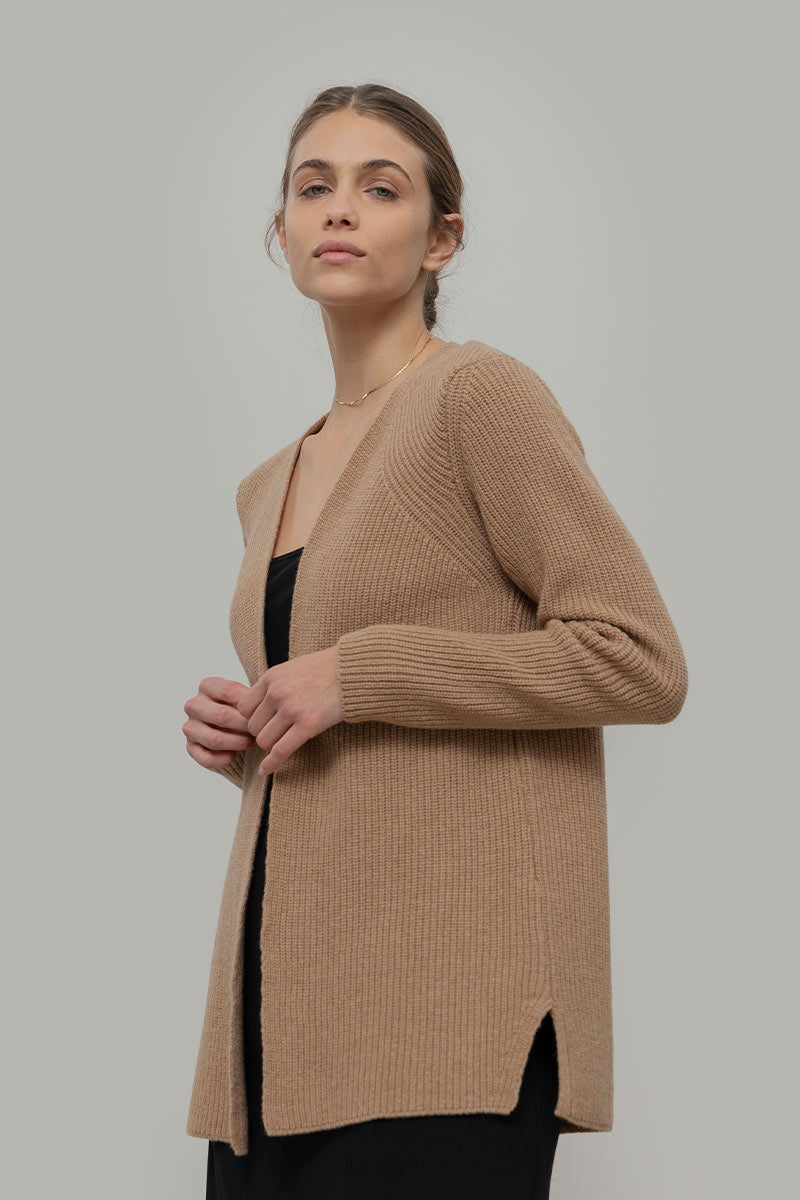 Cardigan Lungo Donna Lana Rigenerata Gioia - Rifò Lab Moda circolare made in Italy