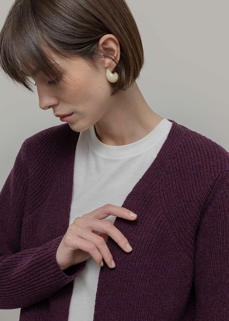 Cardigan Lungo Donna Lana Rigenerata Gioia - Rifò Lab Moda circolare made in Italy