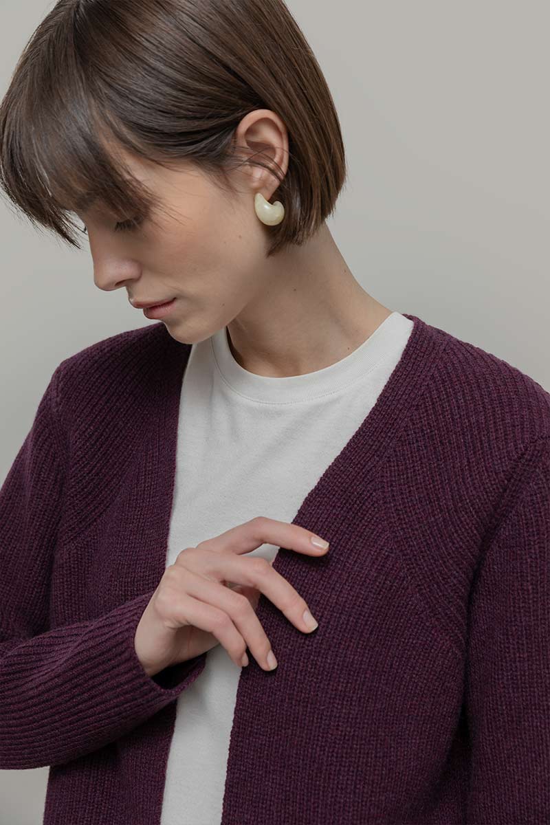 Cardigan Lungo Donna Lana Rigenerata Gioia - Rifò Lab Moda circolare made in Italy